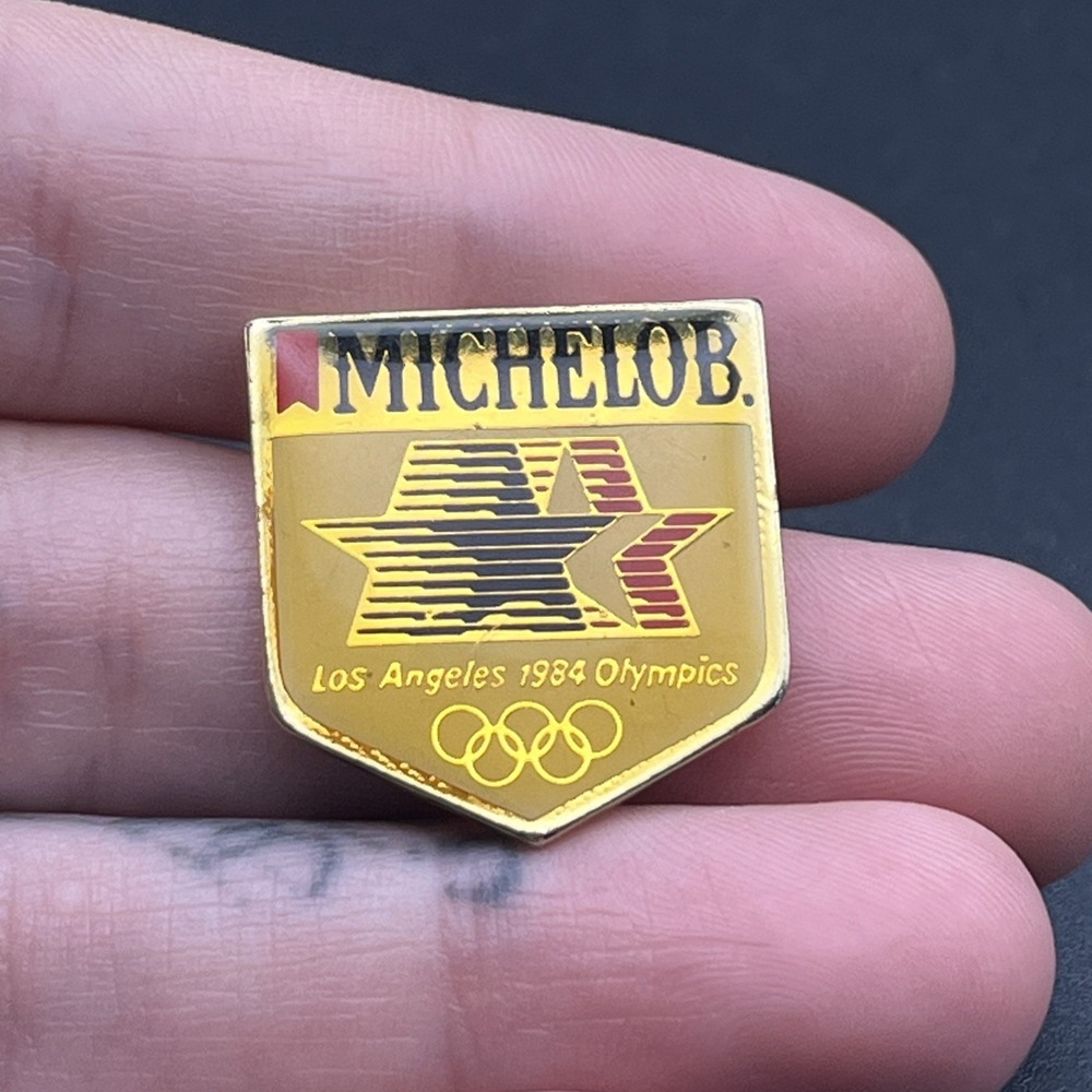 1984 Los Angeles Olympics Michelob Beer Team USA Lapel Hat Pin